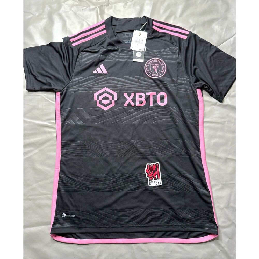 Adidas Inter Miami MLS 2023 Away Soccer Football Jersey Black HI1888 Men's large